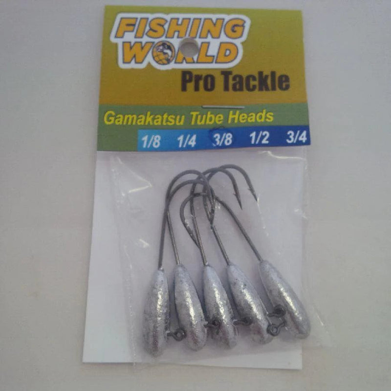 Load image into Gallery viewer, FISHING WORLD TUBE HEAD 3-8 Fishing World Gamakatsu Tube Heads
