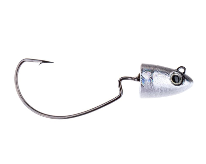 Load image into Gallery viewer, FREEDOM TACKLE HYDRA JIG 1-2 / Silver Freedom Tackle Hydra Swing Swim Bait Head
