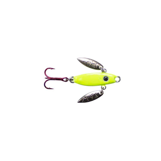 LUNKER HUNT ICY GLIDE 1-8 / Chartreuse Glow Lunkerhunt Icy Glide Spoon