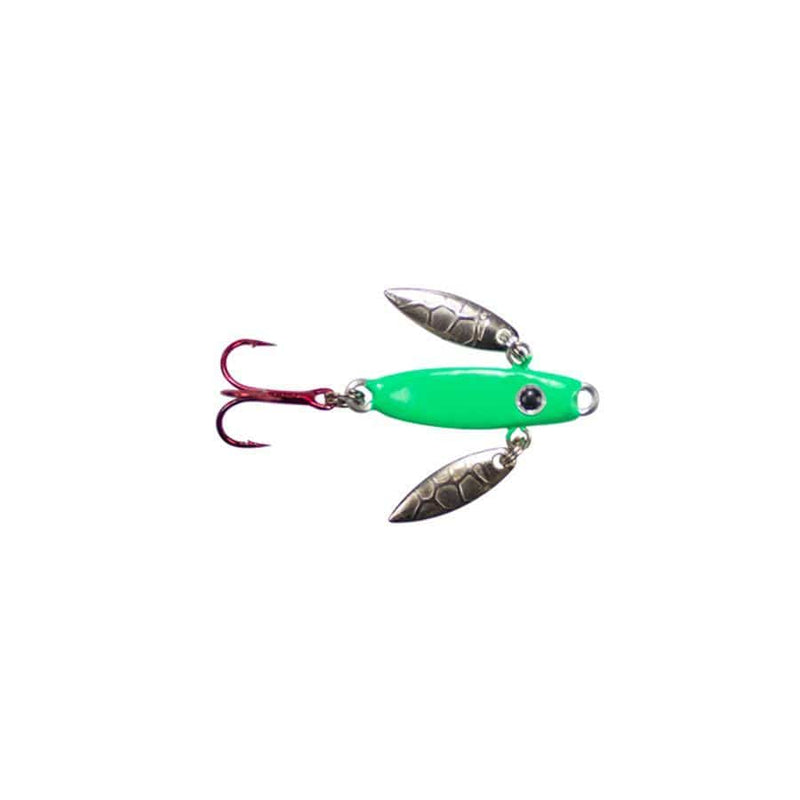 Load image into Gallery viewer, LUNKER HUNT ICY GLIDE 1-8 / Fluor Green Glow Lunkerhunt Icy Glide Spoon
