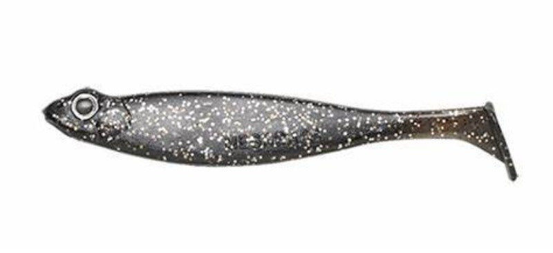 Load image into Gallery viewer, Paddle Tail Swimbait MEGABASS Hazedong Shad 3&quot; /  Black-Silver Flake
