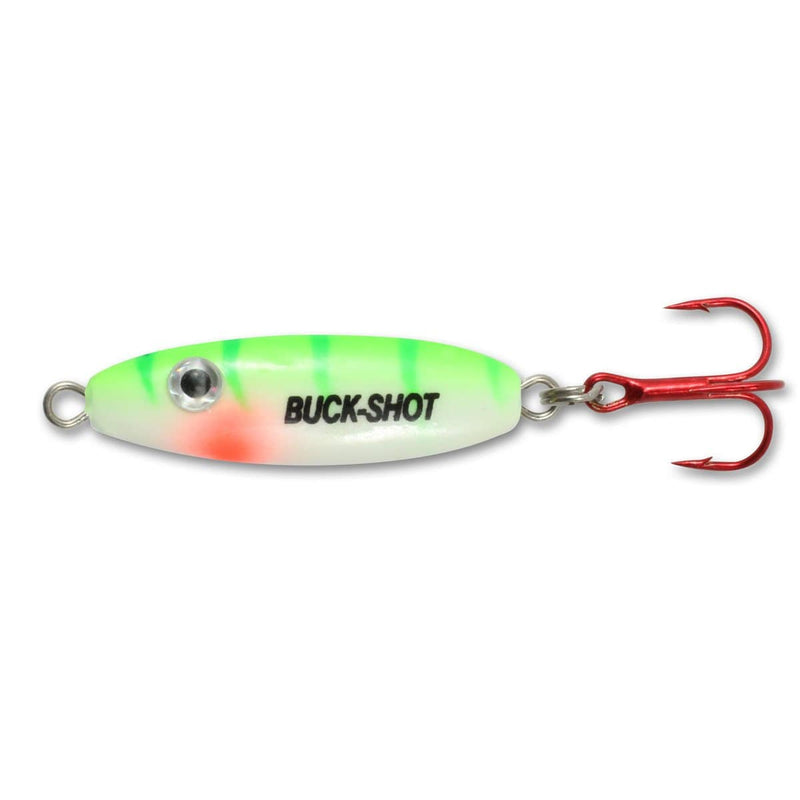 Load image into Gallery viewer, NORTHLAND BUCSHT RATL SPN 1-16 / UV GLO PERCH Northland Buck-Shot Rattle Spoon
