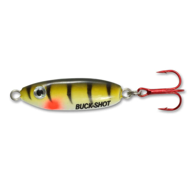 Load image into Gallery viewer, NORTHLAND BUCSHT RATL SPN 1-8 / UV GREEN PERCH Northland Buck-Shot Rattle Spoon
