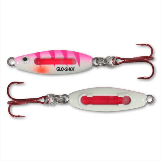 NORTHLAND GLO-SHOT FB SPOON 3-16 / UV PINK TIGER Northland Glo-Shot Fire Belly Spoon