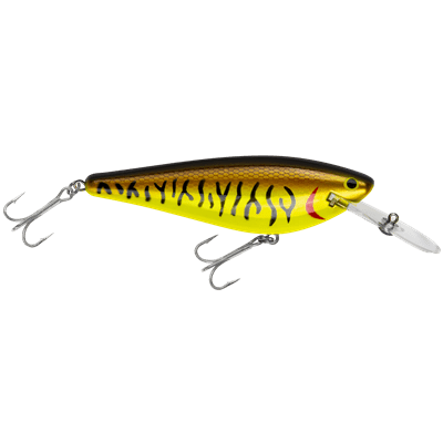 NORTHLAND RUMBLE MNSTR SHAD Little Musky on Yel Northland Rumble Monster Shad
