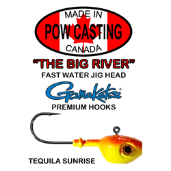 Load image into Gallery viewer, POW BIG RIVER JIGS 3-4 / Tequila Sunrise Pow Casting Big River Jig
