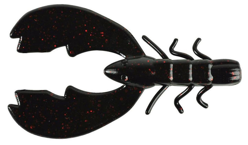 Load image into Gallery viewer, 3&quot; / Black Red Fleck Berkley Powerbait Chigger Craw
