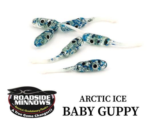 ROADSIDE MINNOWS 1.15" BABY GUPPY ARCTIC WHITE Roadside Minnows 1.15" Baby Guppy
