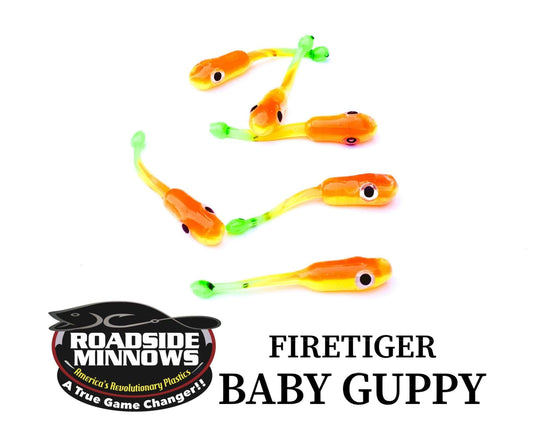ROADSIDE MINNOWS 1.15" BABY GUPPY FIRETIGER Roadside Minnows 1.15" Baby Guppy