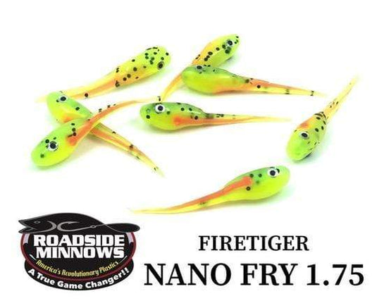 ROADSIDE MINNOWS 1.75" NANO FRY FIRETIGER Roadside Minnows 1.75" Nano Fry