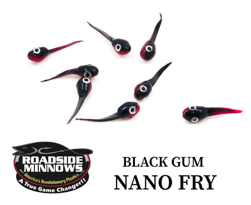 Load image into Gallery viewer, ROADSIDE MINNOWS 1&quot; NANO FRY BLACK GUM Roadside Minnows 1&quot; Nano Fry
