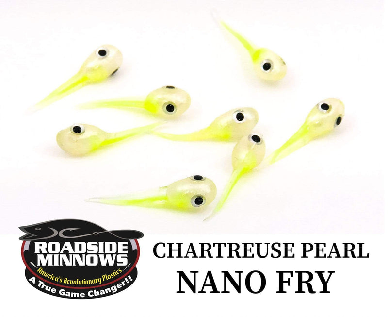 Load image into Gallery viewer, ROADSIDE MINNOWS 1&quot; NANO FRY CHARTREUSE PEARL Roadside Minnows 1&quot; Nano Fry
