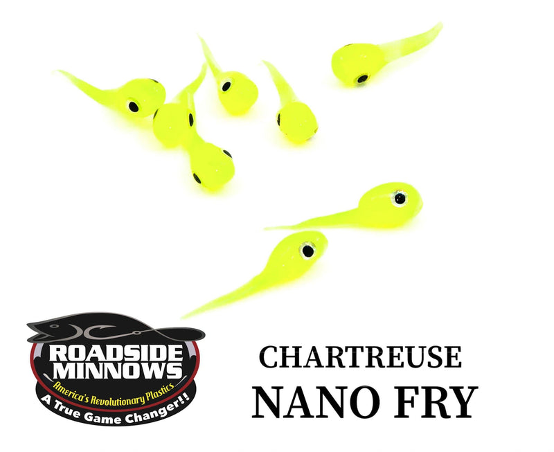 Load image into Gallery viewer, ROADSIDE MINNOWS 1&quot; NANO FRY CHARTREUSE Roadside Minnows 1&quot; Nano Fry
