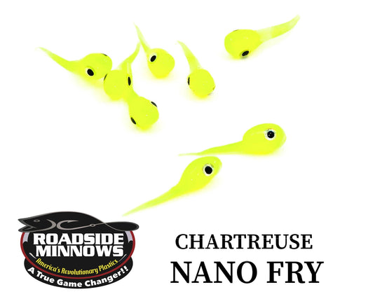 ROADSIDE MINNOWS 1" NANO FRY CHARTREUSE Roadside Minnows 1" Nano Fry