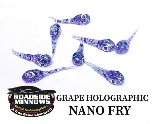 ROADSIDE MINNOWS 1" NANO FRY GRAPE HOLE Roadside Minnows 1" Nano Fry