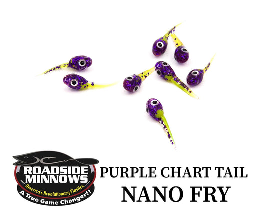 ROADSIDE MINNOWS 1" NANO FRY PURPLE CHART. TAIL Roadside Minnows 1" Nano Fry