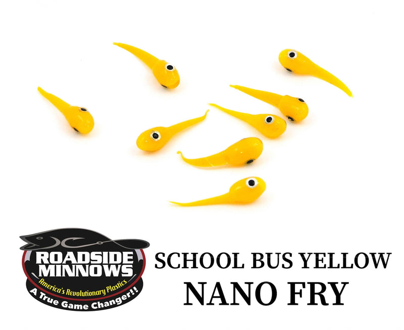 Load image into Gallery viewer, ROADSIDE MINNOWS 1&quot; NANO FRY SCHOOL BUS YELLOW Roadside Minnows 1&quot; Nano Fry
