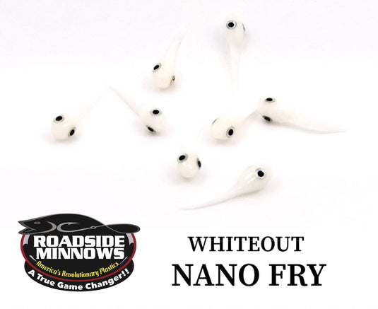 ROADSIDE MINNOWS 1" NANO FRY WHITEOUT Roadside Minnows 1" Nano Fry