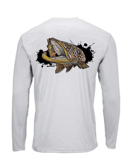 Load image into Gallery viewer, SIMMS SOLAR TECH LS Brown Trout Steling / Medium Simms Solar Tech Tee long Sleeve
