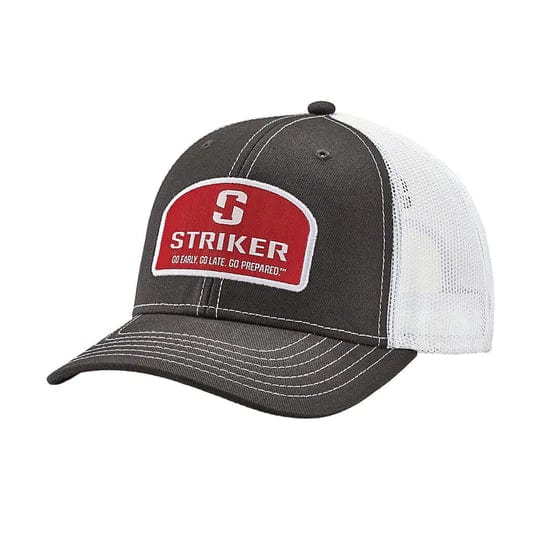 Load image into Gallery viewer, STRIKER HATS Logo Trucker Grey Striker Caps
