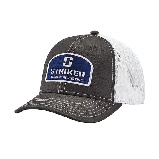 Load image into Gallery viewer, STRIKER HATS Logo Trucker Navy Striker Caps
