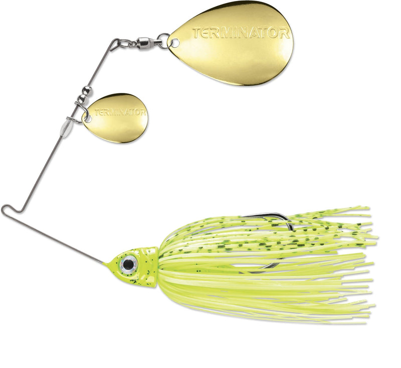 Load image into Gallery viewer, TERMINATOR PS SPNBT 1-2 / Dirty Chartreuse Shd Terminator Pro Series Double Colorado Spinnerbait
