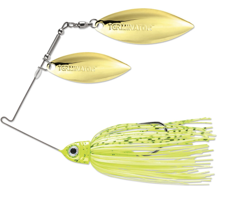 Load image into Gallery viewer, TERMINATOR PS SPNBT 1-2 / Dirty Chartreuse Shd Terminator Pro Series Double Willow Spinnerbait
