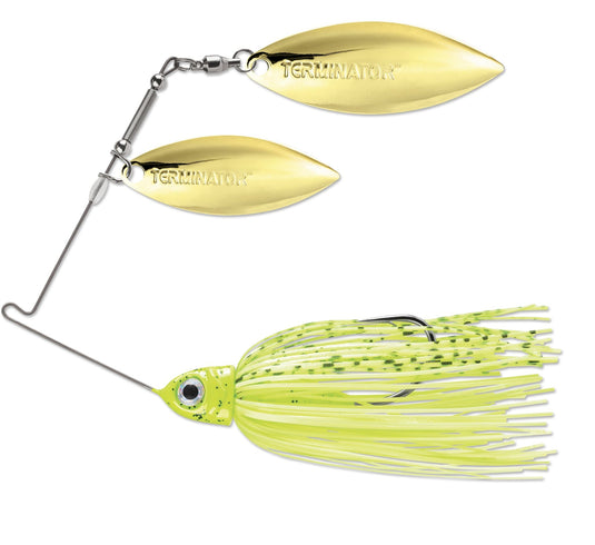 TERMINATOR PS SPNBT 1-2 / Dirty Chartreuse Shd Terminator Pro Series Double Willow Spinnerbait