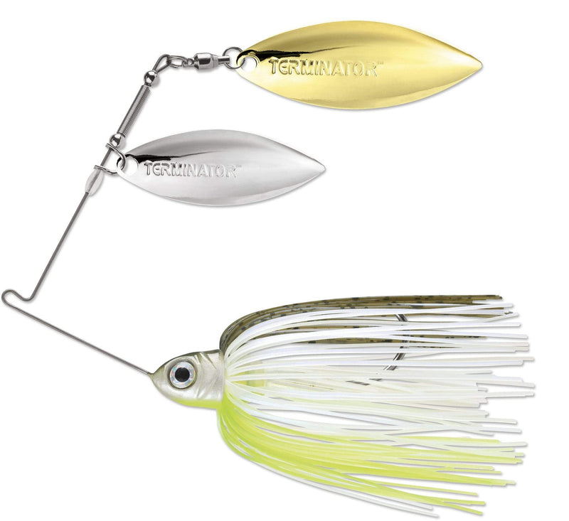 Load image into Gallery viewer, TERMINATOR PS SPNBT 1-2 / Hot Olive Terminator Pro Series Double Willow Spinnerbait
