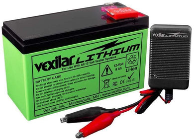VEXILAR 9AMP BATT&CHARGE Vexilar Lithium 12 Volt 9ah Battery and Charger