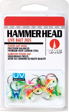 VMC HAMMER HEAD 1/4 UV Vmc Hammer Head Jig 1/4oz Assorted Uv 10pk