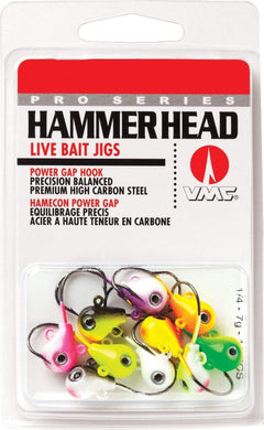 VMC HAMMER HEAD 1/4 Vmc Hammer Head Jig 1/4oz Assorted 10pk